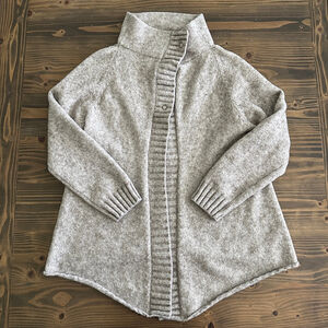 Knit Knit Women’s Gray Italian Cardigan Sweater Size XL Luxury Designer